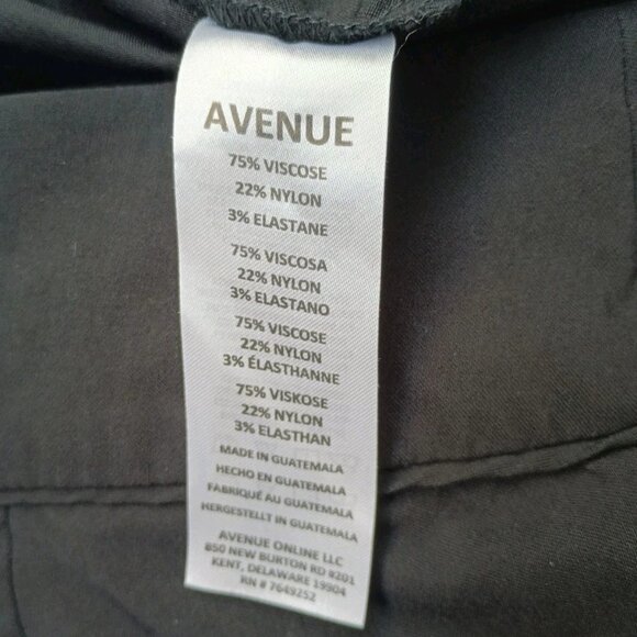 Avenue 18 Petite Plus Womens Trousers Black 1x Dress Pants Zipper Close Pockets - Picture 5 of 9